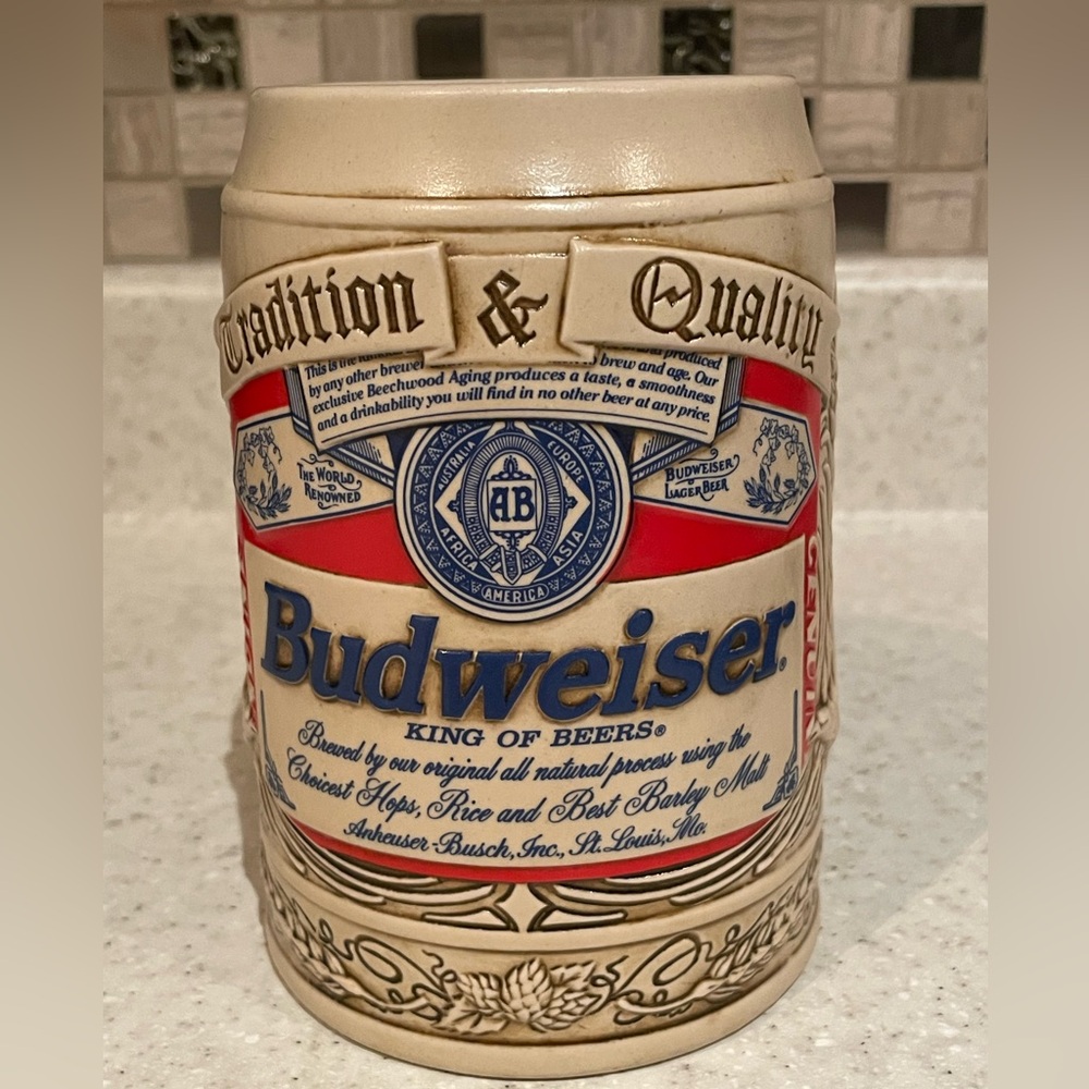 Vintage Budweiser stein mug